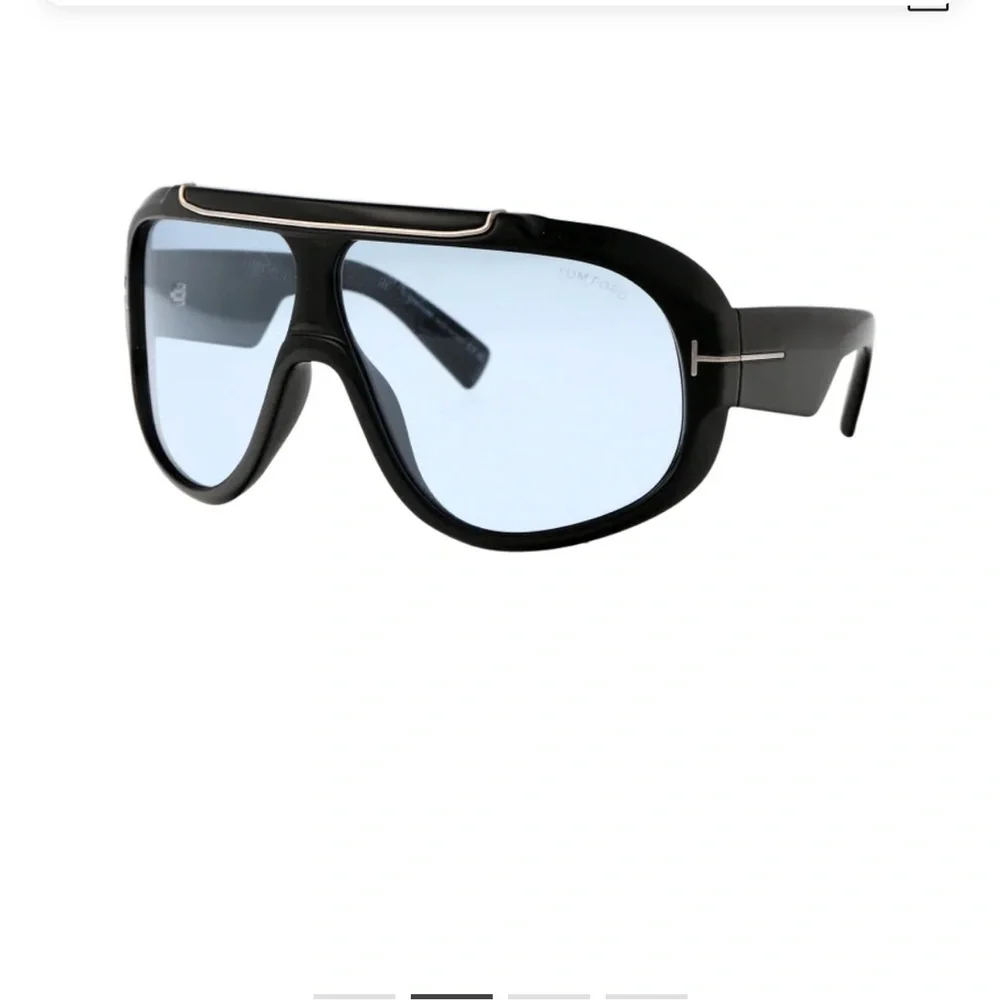 Tom Ford Black and Blue Shield Sunglasses - Picture 2 of 7
